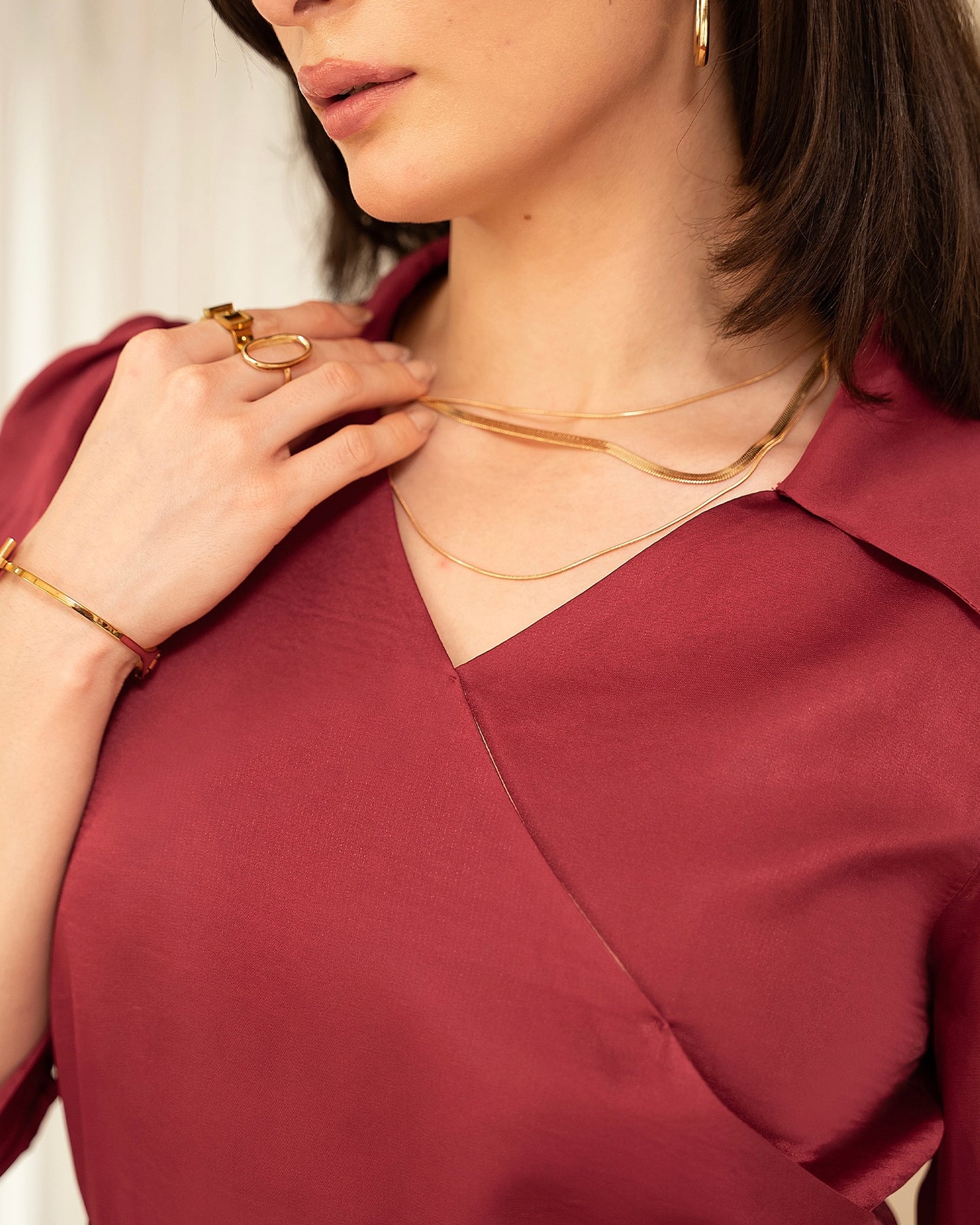 Maroon Crossbow Dress