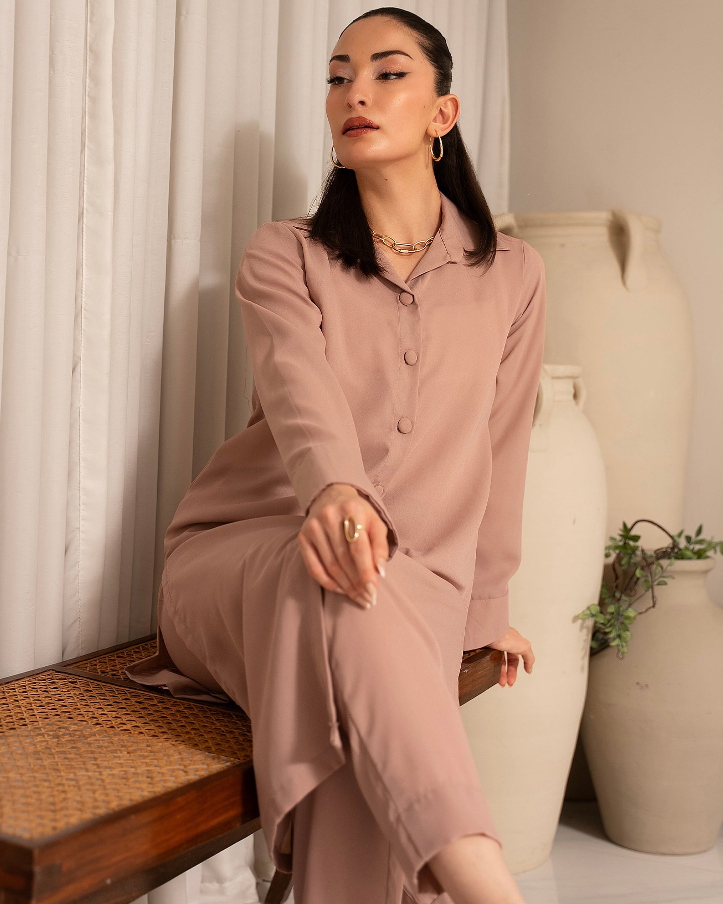 Pink Minimal Co-Ord Set