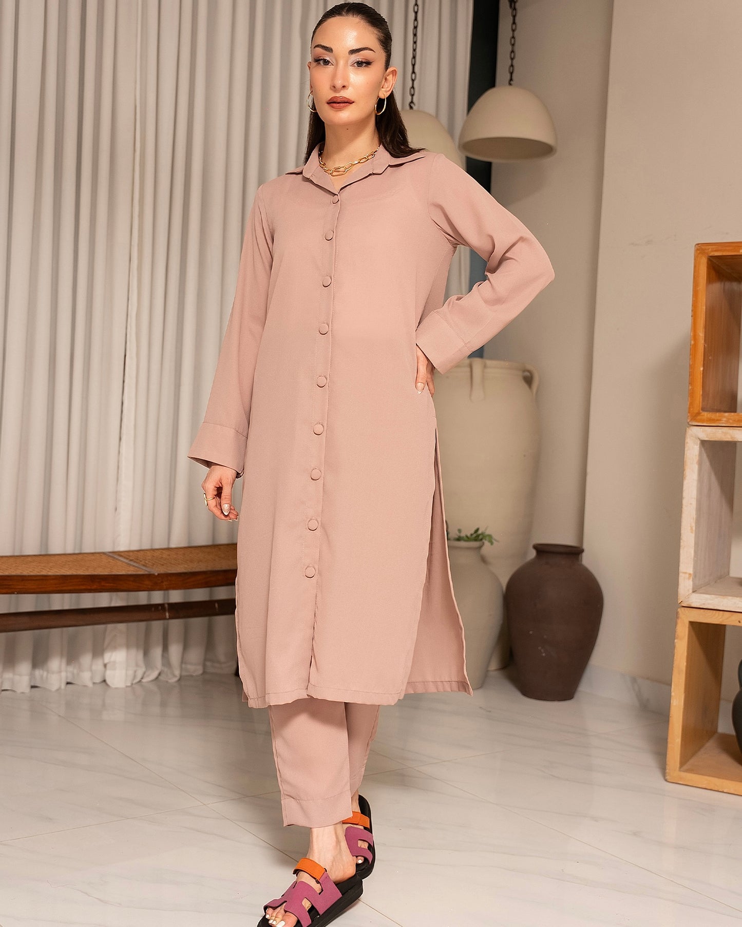 Pink Minimal Co-Ord Set