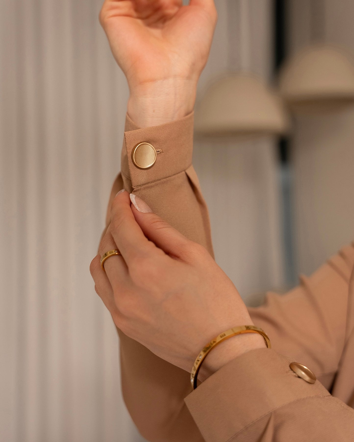 Nude Open Front Co-Ord Set