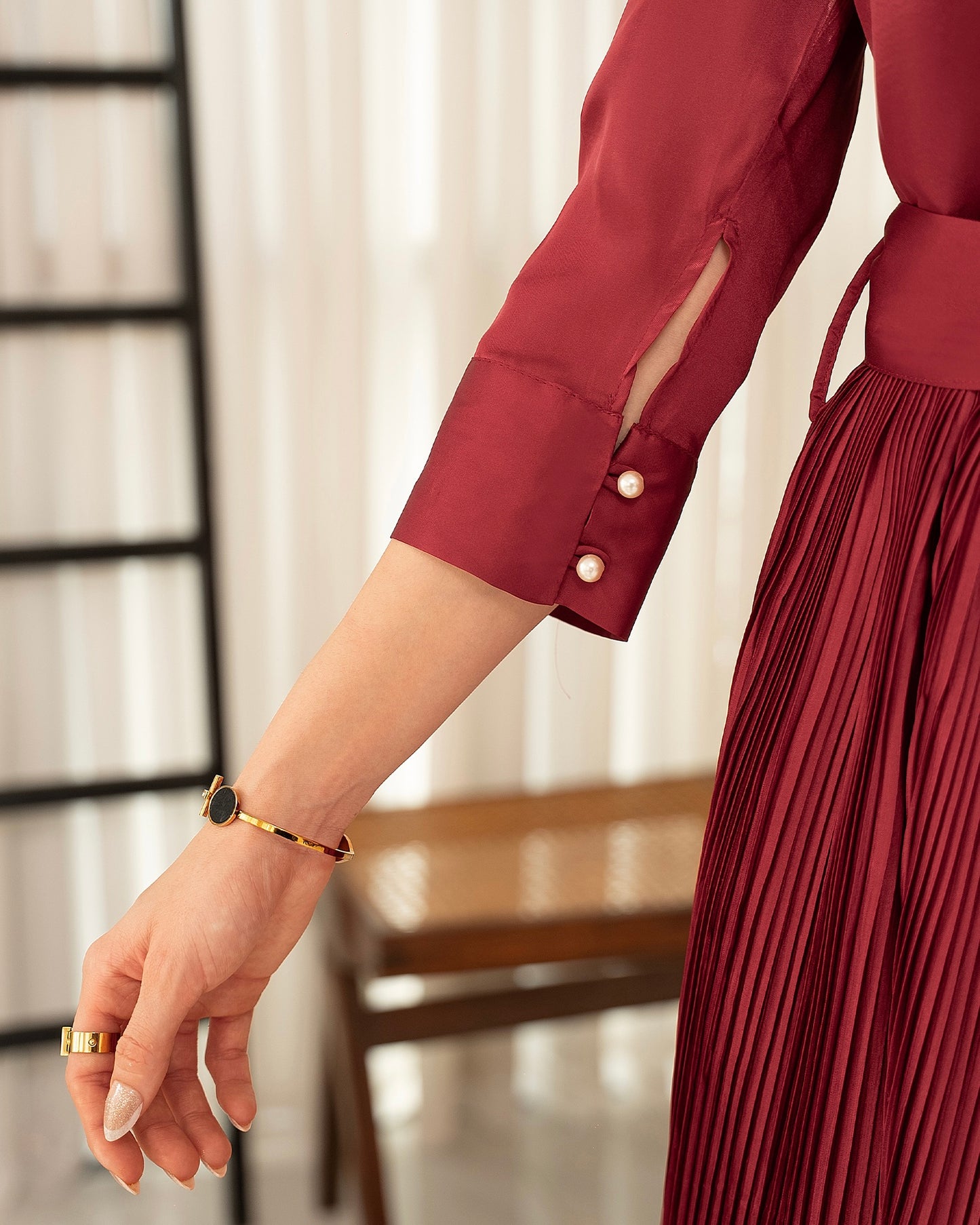 Maroon Crossbow Dress